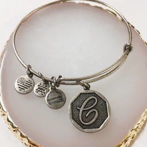 Alex & Ani letter “C” slide charm bracelet